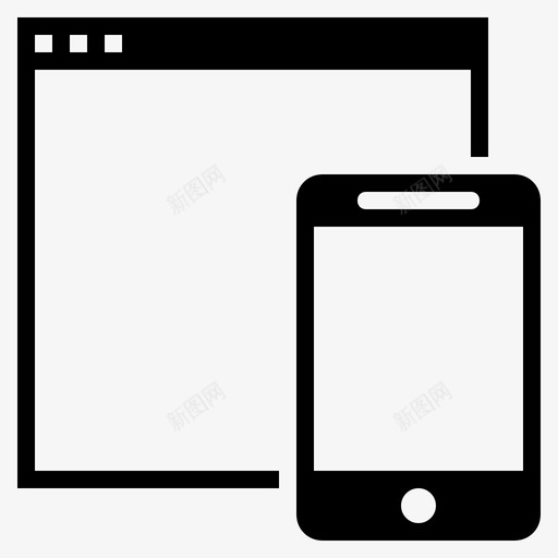 响应式网站移动应用程序移动浏览器图标svg_新图网 https://ixintu.com 响应式网站 响应式设计 移动web 移动应用程序 移动浏览器