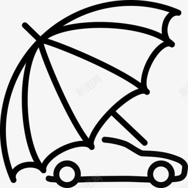 伞汽车保险图标图标