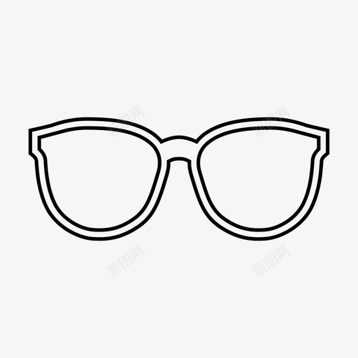 眼镜镜片外表图标svg_新图网 https://ixintu.com 外表 眼镜 视力 镜片