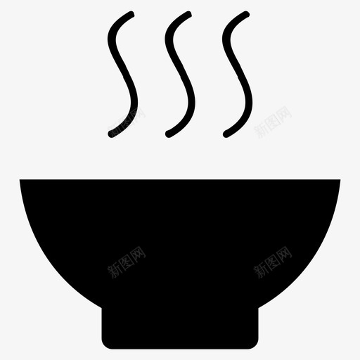 碗食物配料图标svg_新图网 https://ixintu.com 勺子 厨房 碗 配料 食物