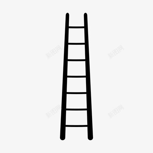 梯子上面爬图标svg_新图网 https://ixintu.com 上 上面 右楼梯 工具 梯子 爬