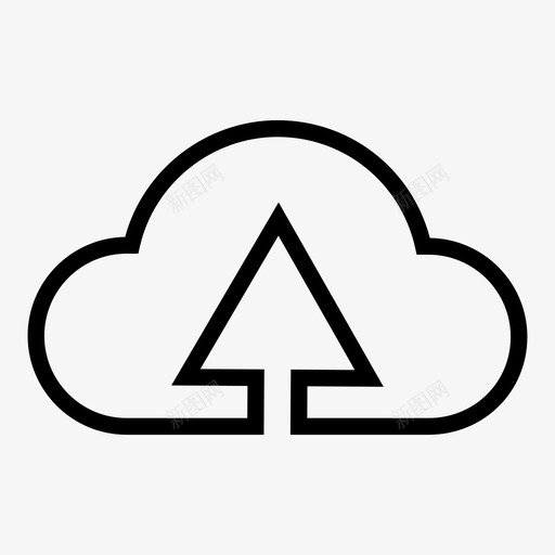 云上传云数据云存储图标svg_新图网 https://ixintu.com 云上传 云存储 云数据