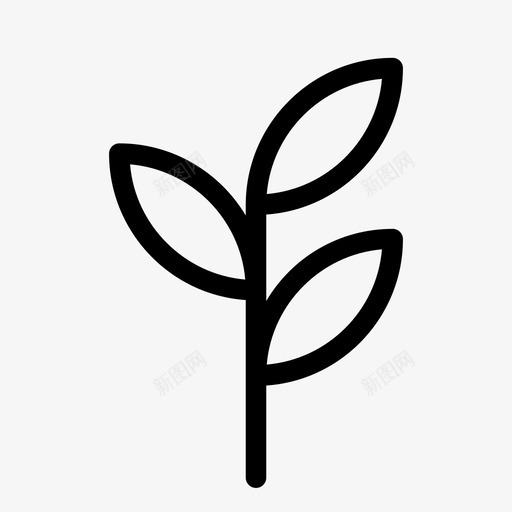 幼苗叶子植物图标svg_新图网 https://ixintu.com 叶子 叶子和植物 幼树 幼苗 植物