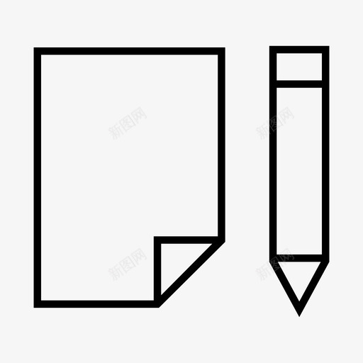 计划纸笔图标svg_新图网 https://ixintu.com 写 笔 纸 计划
