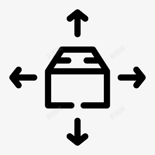 搬家包箱子送货图标svg_新图网 https://ixintu.com 搬家包 物流2个缺口介质 箱子 送货