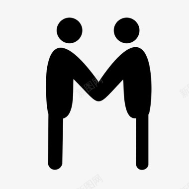 握手商务情侣图标图标