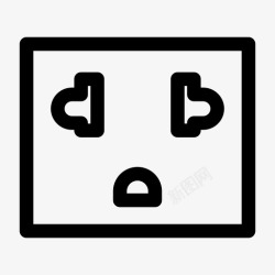 插座v插头110v古巴图标高清图片