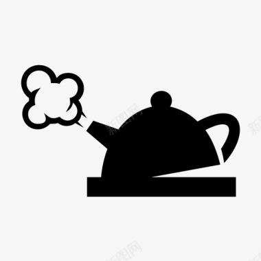 茶壶热茶水壶图标图标