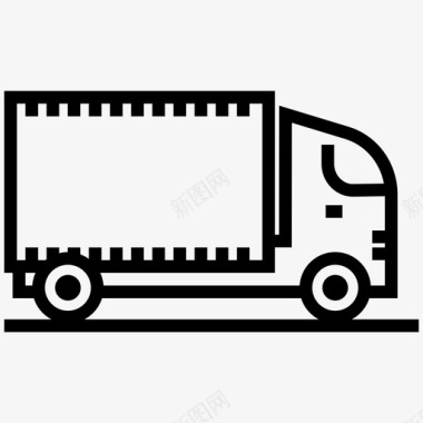送货车货车包裹递送图标图标