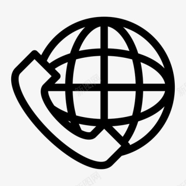 国际客户关怀环球运营商图标图标