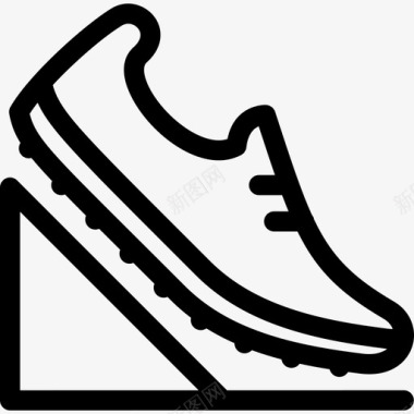 运动鞋运动套装直线型图标图标