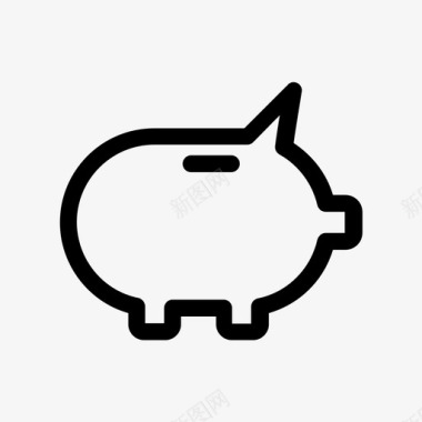 小猪钱存钱罐图标图标