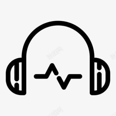 耳机现代音乐图标图标