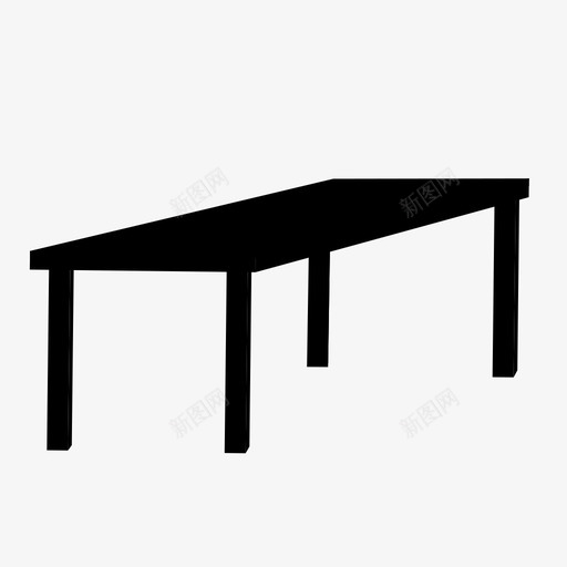 餐桌家具长桌图标svg_新图网 https://ixintu.com 家具 长桌 餐桌
