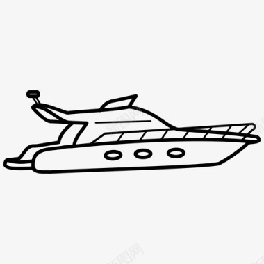 游艇豪华游艇摩托艇图标图标