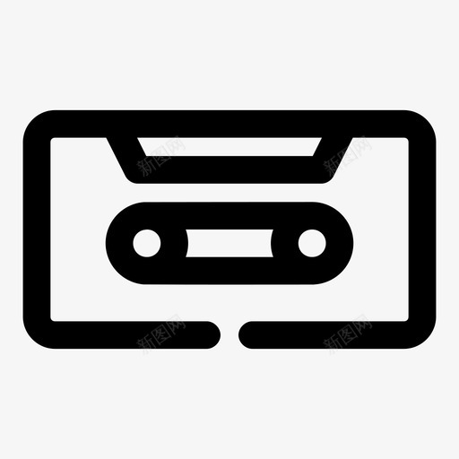 卡带音乐唱片图标svg_新图网 https://ixintu.com 卡带 唱片 复古 磁带 音乐 音频间隙粗体