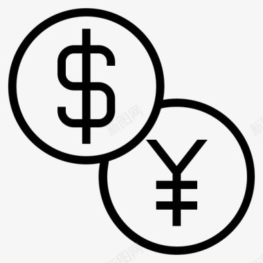 货币兑换美元外汇图标图标