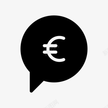 欧元泡沫聊天图标图标
