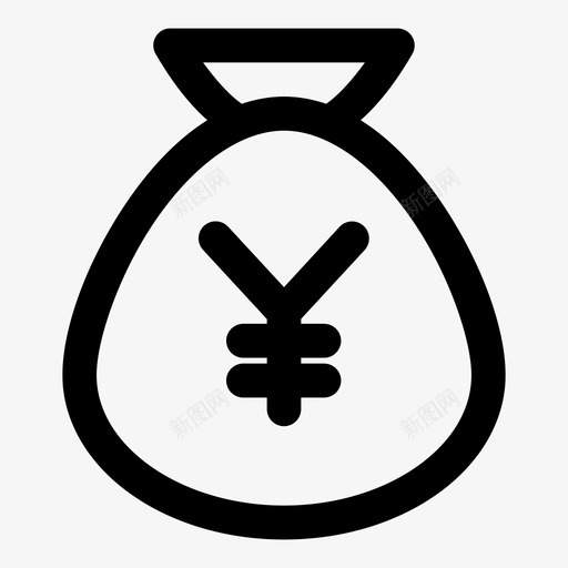 日元包银行货币图标svg_新图网 https://ixintu.com 商业5粗体 日元包 货币 银行