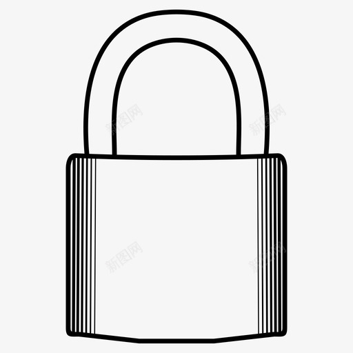 挂锁封闭锁保护图标svg_新图网 https://ixintu.com 保护 安全 封闭锁 挂锁