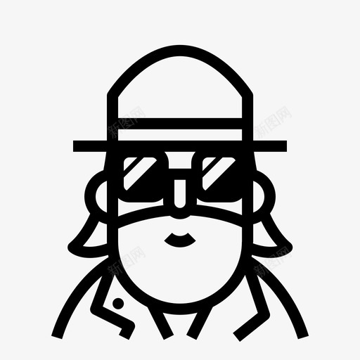 摇滚老人人物帽子图标svg_新图网 https://ixintu.com 个人资料 个人资料lipo轮廓 人物 帽子 摇滚老人 用户
