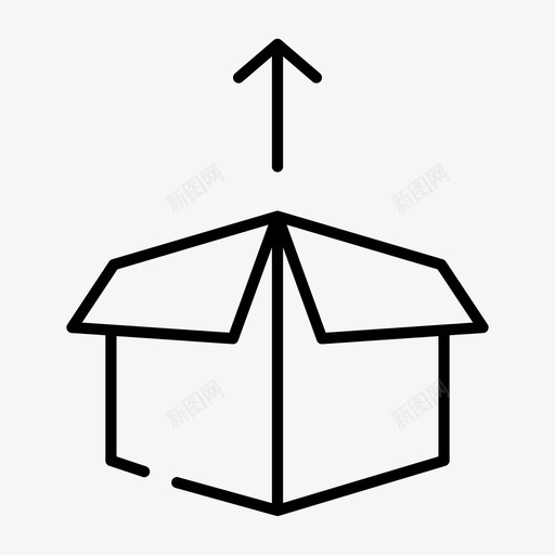 外包装包装箱送货图标svg_新图网 https://ixintu.com 包装箱 外包装 物流4个缺口薄 礼品 送货