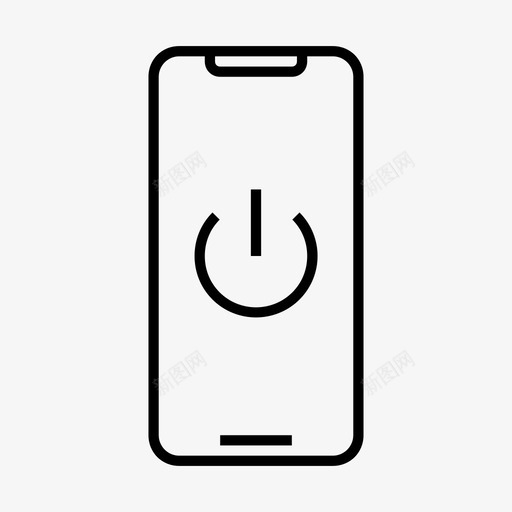 关机iphone苹果图标svg_新图网 https://ixintu.com iphone iphonex 关机 苹果