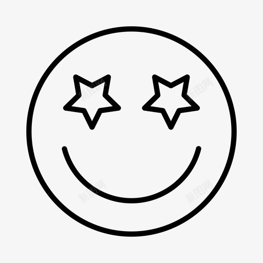 星光闪耀表情符号情感图标svg_新图网 https://ixintu.com 快乐 情感 星光闪耀 欢乐 表情 表情符号