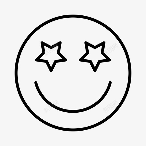 星光闪耀表情符号情感图标svg_新图网 https://ixintu.com 快乐 情感 星光闪耀 欢乐 表情 表情符号