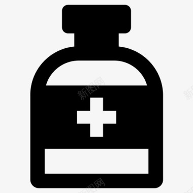 药品医疗保健药瓶图标图标