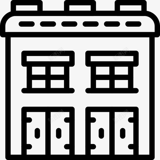 公寓楼城市建筑图标svg_新图网 https://ixintu.com 住宅 公寓楼 城市 建筑 漂亮建筑第1卷概述