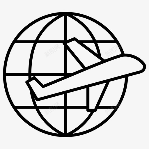 旅行飞机假日图标svg_新图网 https://ixintu.com 交通 假日 度假 旅行 飞机