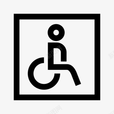 残疾人浴室卫生间图标图标