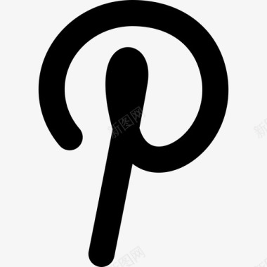 大Pinterest标志社交媒体社交网络图标图标