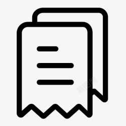 水电账单水电费账单收据图标高清图片