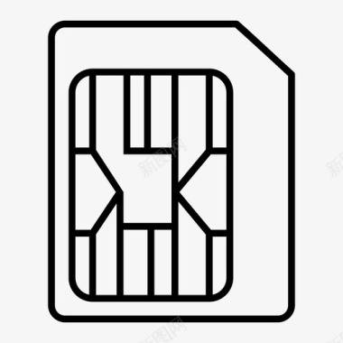 sim卡芯片存储器图标图标