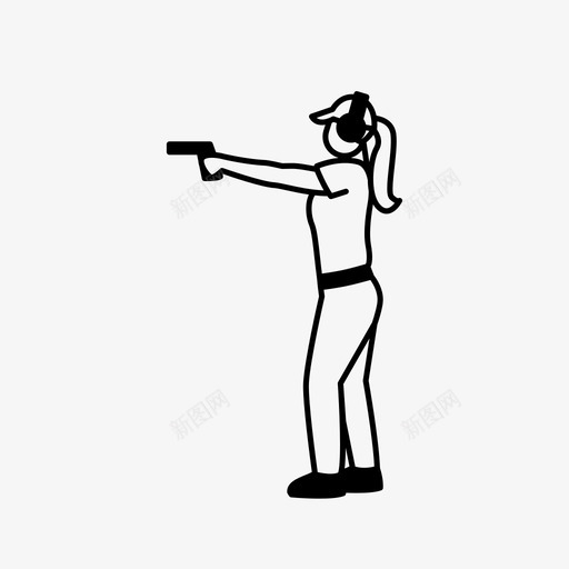 射手火器枪图标svg_新图网 https://ixintu.com 射手 射程 手枪 政治同种类型 枪 火器 训练