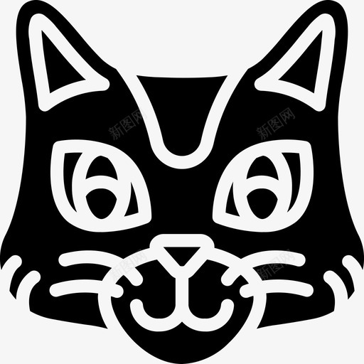 猫动物化身图标svg_新图网 https://ixintu.com 动物 动物化身固体 化身 猫