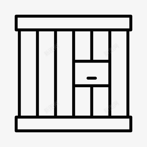 监狱牢房囚犯图标svg_新图网 https://ixintu.com 囚犯 执法部门 牢房 牢门 监狱 警察
