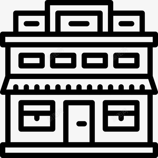 超级市场建筑城市图标svg_新图网 https://ixintu.com 住宅 城市 建筑 漂亮建筑第1卷概述 超级市场