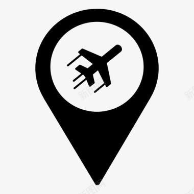 机场飞机位置图标图标