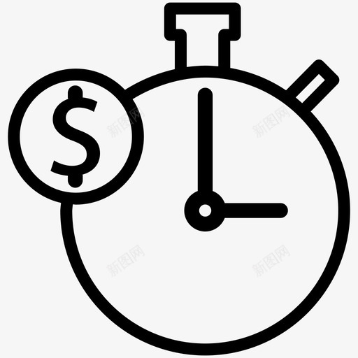 时间就是金钱商业时钟图标svg_新图网 https://ixintu.com 商业 收藏3 时钟 时间就是金钱 秒表