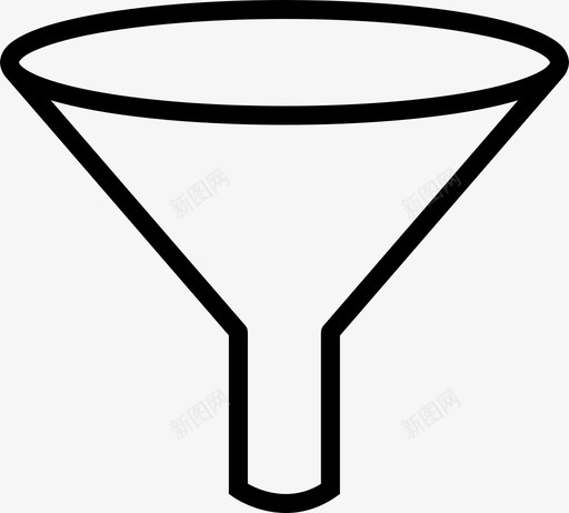 漏斗控制过滤器图标svg_新图网 https://ixintu.com 厨房小工具 工具 控制 漏斗 过滤器