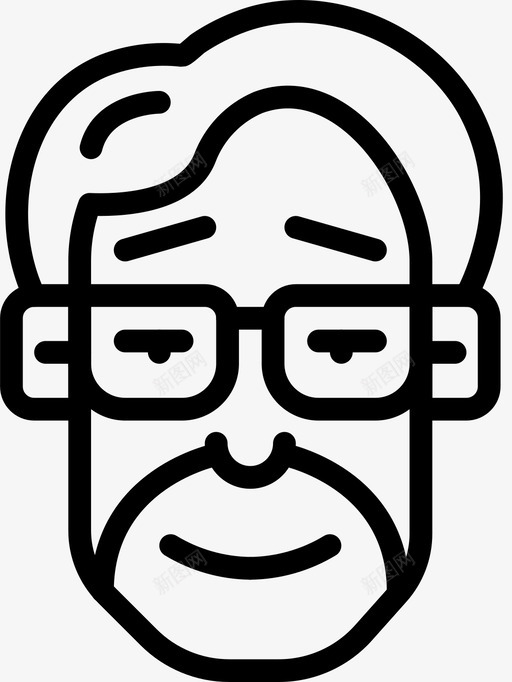 眼镜男头像个人资料图标svg_新图网 https://ixintu.com 个人资料 头像 头像轮廓 用户 眼镜男