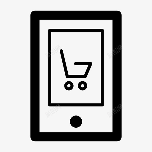 移动网上购物手机智能手机图标svg_新图网 https://ixintu.com 手机 智能手机 移动网上购物