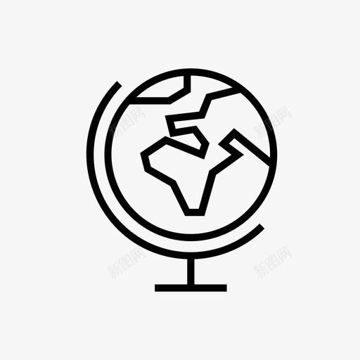 地球球陆地图标svg_新图网 https://ixintu.com 地球 学院智能插图 球 球体 陆地