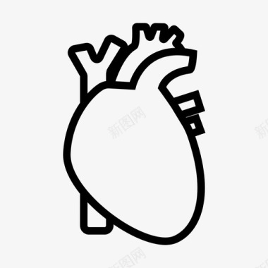 人的心脏身体心脏病学图标图标