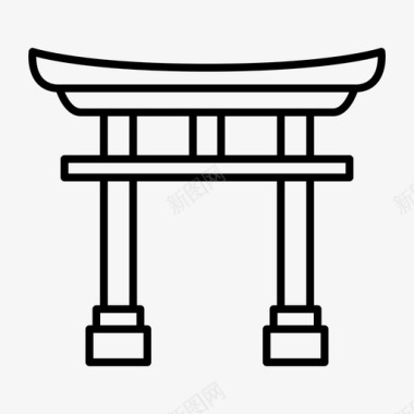 庙门日语宗教图标图标