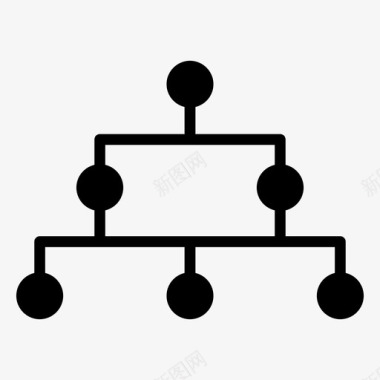 连接网络组织图标图标