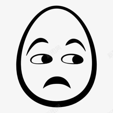 未使用的脸蛋头表情符号复活节表情图标图标